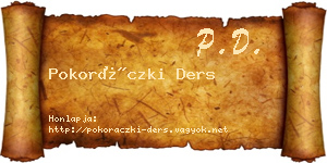 Pokoráczki Ders névjegykártya